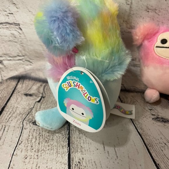 NWT Zozo (5 Inch) and NWOT Caparinne (3 Inch Clipmallow) Bigfoots Squishmallow - Picture 5 of 6